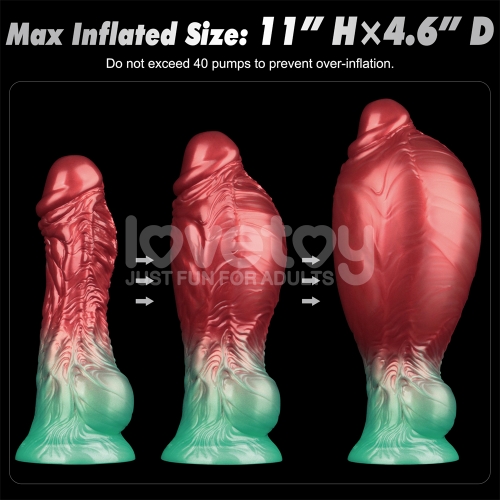Надувной фаллоимитатор на присоске AERОSX Inflatable Dildo 21 см
