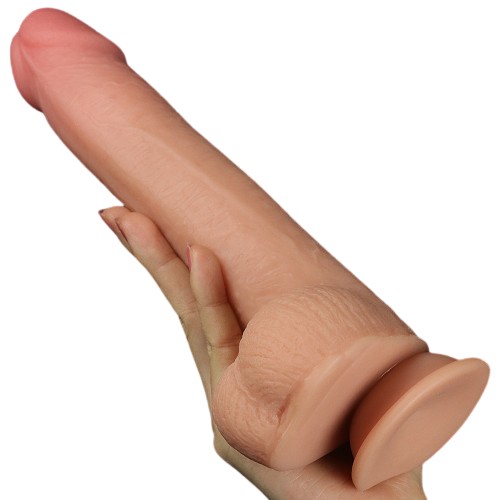 Гнущийся фаллоимитатор с эффектом двойной кожи Lovetoy Sliding-Skin Dual Layer Dong 23 см