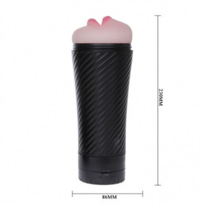Мастурбатор ротик в колбе с вибрацией Pink Lips Baile (иной угол)
