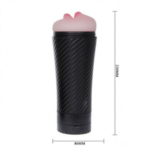 Мастурбатор ротик в колбе с вибрацией Pink Lips Baile