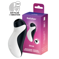 Вакуумно-волновой стимулятор клитора с вибрацией Orca Satisfyer