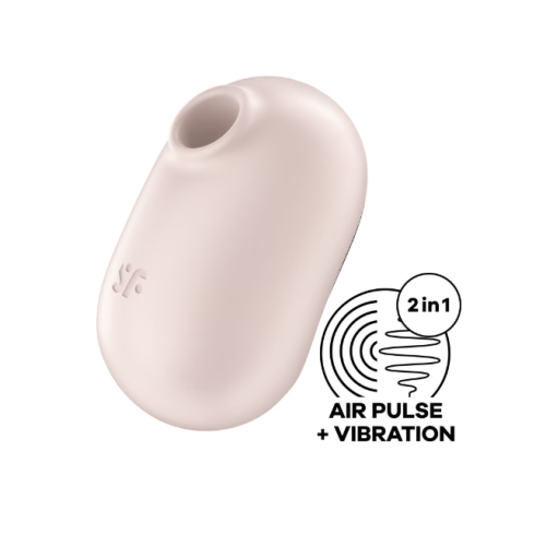 Вакуумно-волновой стимулятор с вибрацией бежевый Pro To Go 2 Satisfyer