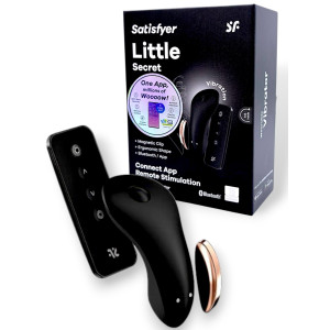 Клиторальный смарт-вибростимулятор для ношения черный Little Secret Satisfyer