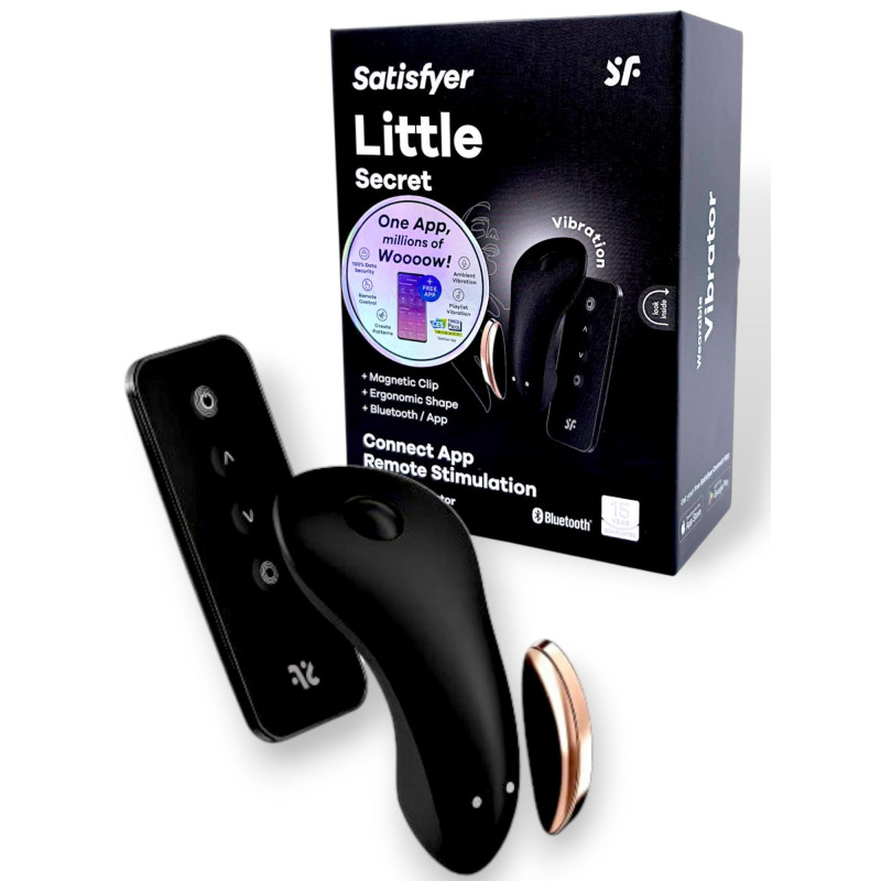 Клиторальный смарт-вибростимулятор для ношения черный Little Secret Satisfyer