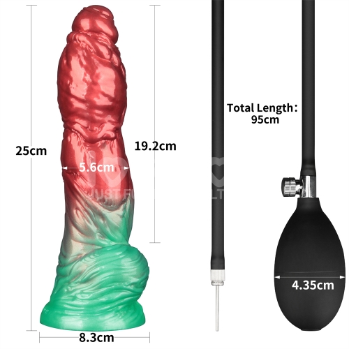 Надувной фаллоимитатор на присоске AERОSX Inflatable Dildo 25 см