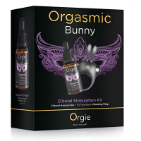 Набор Orgie Orgasmic Bunny c гелем Orgasm Drops и виброкольцом
