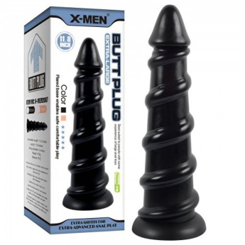 Фаллоимитатор с рельефным рисунком X-Men Butt Plug 30 см