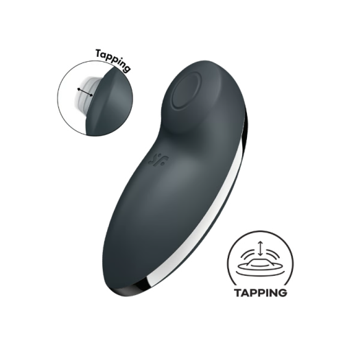 Клиторальный вибростимулятор с пульсацией серыйTap аnd Climax 2 Satisfyer
