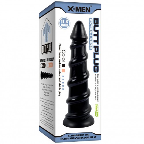 Фаллоимитатор с рельефным рисунком X-Men Butt Plug 30 см