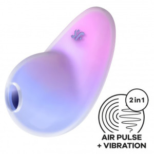 Вакуумно-волновой клиторальный вибратор лилово-розовый Pixie Dust Satisfyer (иной угол)