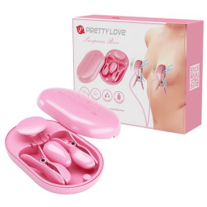Набор виброклипс с электростимуляцией и пробкой в кейсе Pretty Love Surprise Box