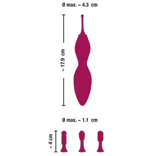Клиторальный точечный вибратор с 3 насадками Smile Spot Vibrator