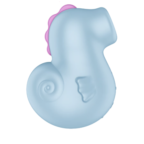 Вакуумно-волновой стимулятор клитора с вибрацией голубой Sea Pony Satisfyer