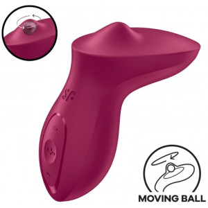 Клиторальный вибростимулятор Satisfyer Exciterrr бордовый (иной угол)