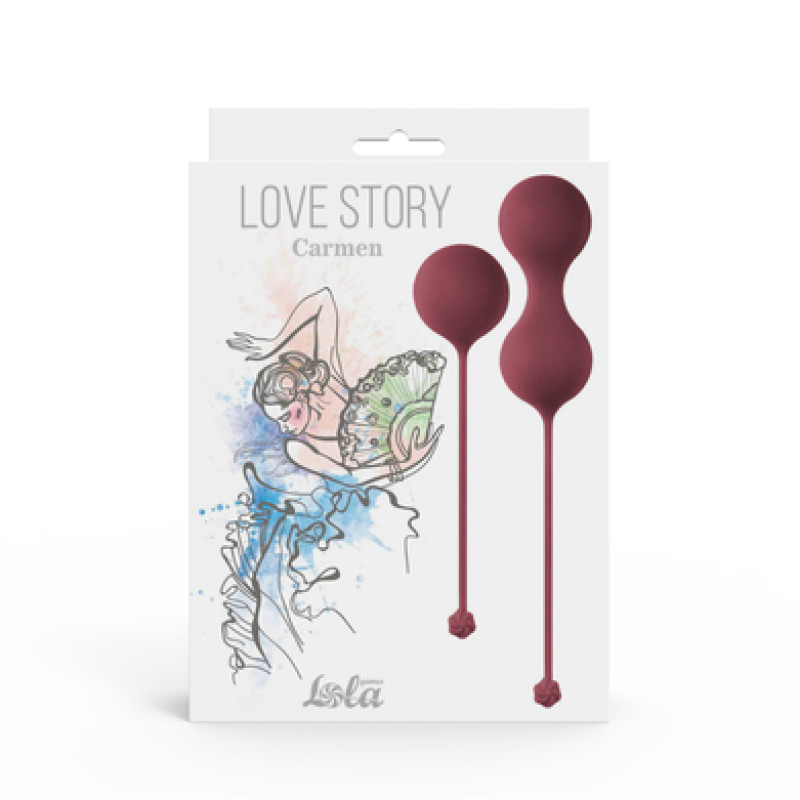Набор красных вагинальных шариков Love Story Carmen