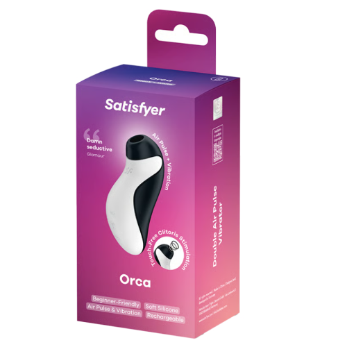 Вакуумно-волновой стимулятор клитора с вибрацией Orca Satisfyer