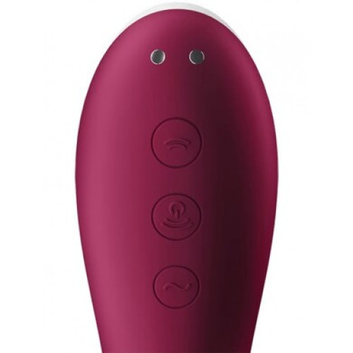 Вакуумно-волновой вибратор бордовый Dual Crush Satisfyer