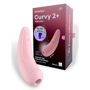 Вакуумно-волновой смарт-стимулятор розовый Curvy 2+ Satisfyer