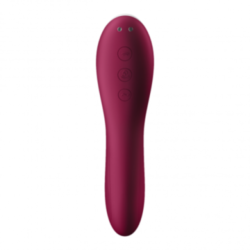 Вакуумно-волновой вибратор бордовый Dual Crush Satisfyer