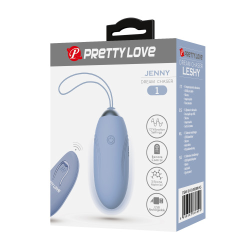 Виброяйцо с пультом Pretty Love Jenny Голубое