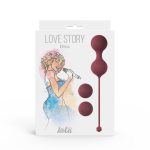 Набор красных вагинальных шариков Love Story Diva