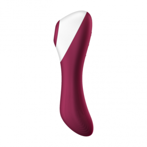 Вакуумно-волновой вибратор бордовый Dual Crush Satisfyer