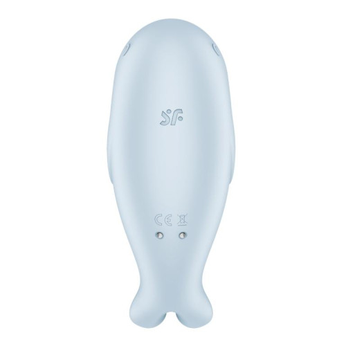 Вакуумно-волновой стимулятор клитора с вибрацией голубой Seal You Soon Satisfyer