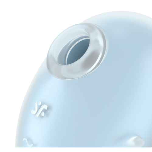 Вакуумно-волновой стимулятор клитора с вибрацией голубой Cutie Ghost Satisfyer