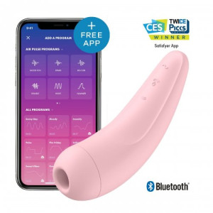 Вакуумно-волновой смарт-стимулятор розовый Curvy 2+ Satisfyer (иной угол)