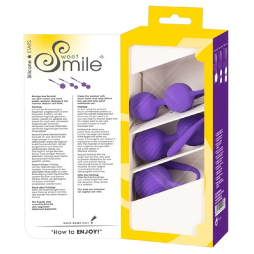 Набор вагинальных шариков фиолетовый Smile 3 Kegel Training Balls