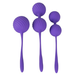 Набор вагинальных шариков фиолетовый Smile 3 Kegel Training Balls (иной угол)