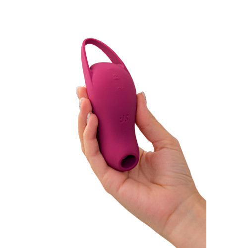 Вакуумно-волновой стимулятор клитора с вибрацией бордовый Pocket Pro 1 Satisfyer