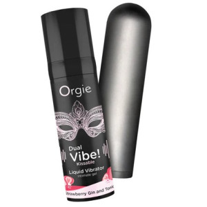 Набор Orgie Vibe! Bullet с вибрирующим гелем Dual Vibe и вибропулей (иной угол)