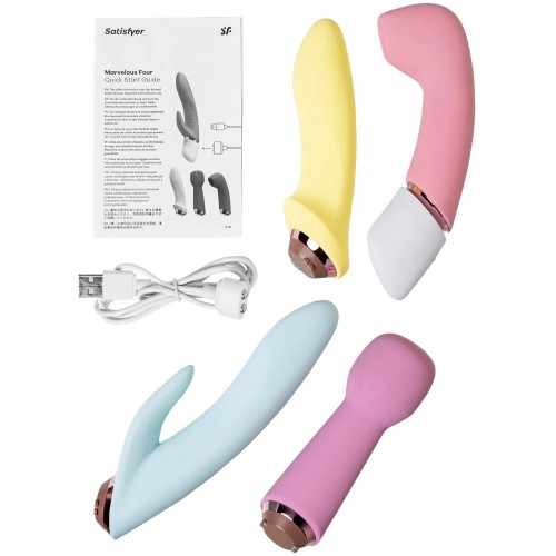 Набор из четырех игрушек Marvelous Four Vibrator & Air Pulse Set Satisfyer