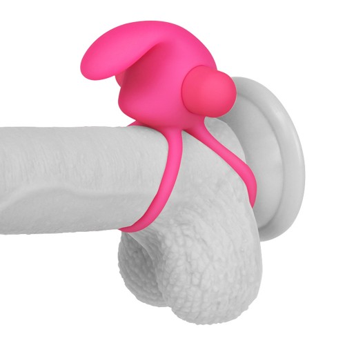 Двойное виброкольцо Power Clit Duo Silicone Cockring розовое