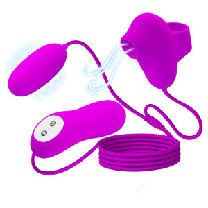 Набор с клиторальным стимулятором и вибропулей с пультом Pretty Love Suction & Vibro-Bullets (иной угол)