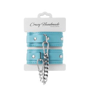 Наручники скругленные тиффани (серебро) Crazy Handmade