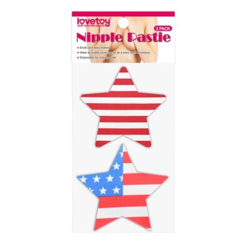 Набор дерзких пэстисов для груди Stars and Stripes Nipple Pasties