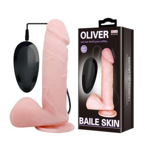 Реалистичный вибратор с проводным пультом Oliver Baile