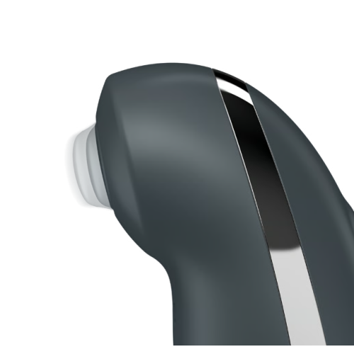 Клиторальный вибростимулятор с пульсацией серыйTap аnd Climax 2 Satisfyer