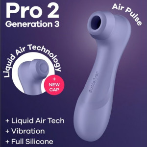 Вакуумно-волновой бесконтактный стимулятор сиреневый Pro 2 Generation 3 Satisfyer (иной угол)