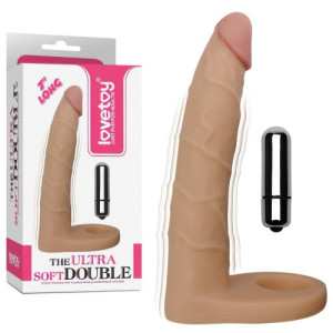 Насадка для двойного проникновения с вибрацией The Ultra Soft Double 17 см