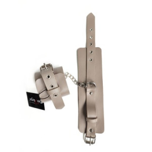 Наручники из натуральной кожи бежевые Erotoys Fetish line, Ero-130Br