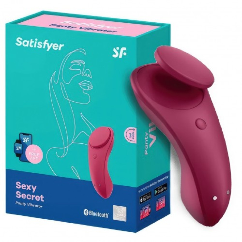 Клиторальный смарт-стимулятор для ношения бордовый Sexy Secret Satisfyer