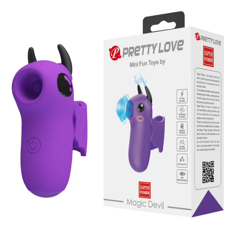 Вакуумно-волновой вибратор с функцией электро-стимуляции Pretty Love Magic Devil