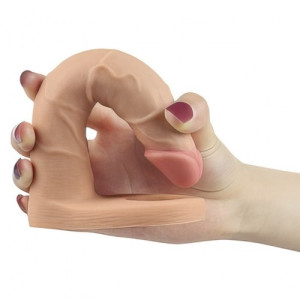 Насадка для двойного проникновения с вибрацией The Ultra Soft Double 17 см (иной угол)