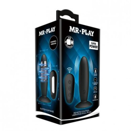 Классическая анальная пробка Mr.Play с вибрацией и дистанционным управлением