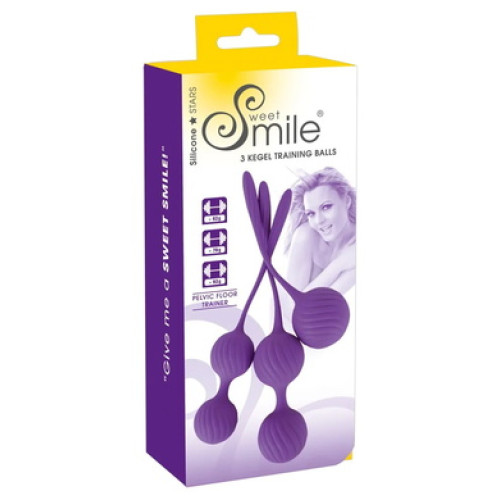 Набор вагинальных шариков фиолетовый Smile 3 Kegel Training Balls