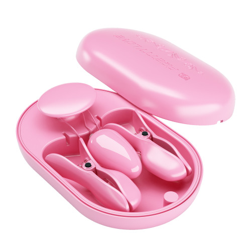 Набор виброклипс с электростимуляцией и пробкой в кейсе Pretty Love Surprise Box