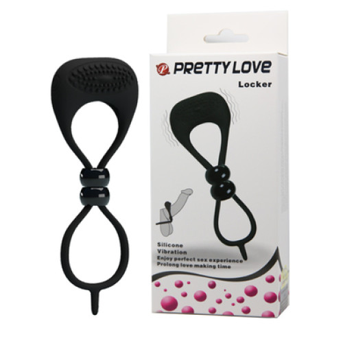 Двойная утяжка (лассо) на пенис с вибрацией Locker Pretty Love
